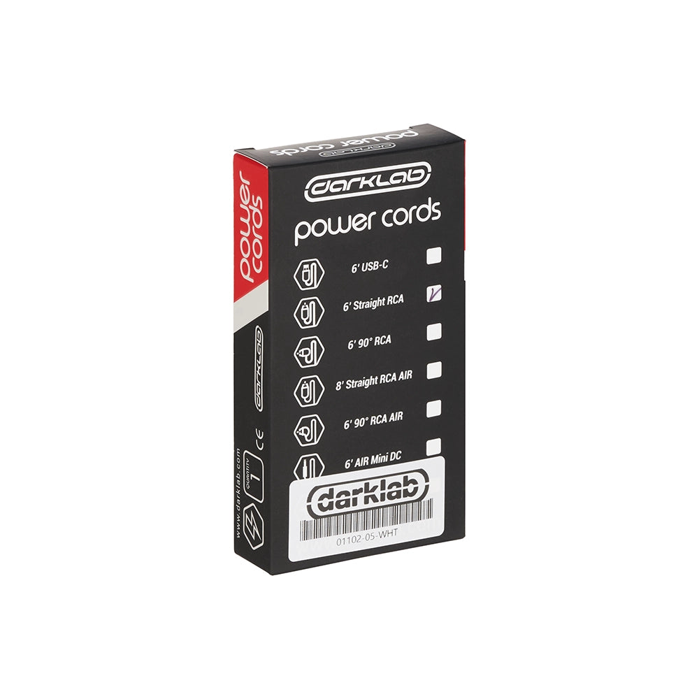 Darklab 6’ Straight RCA Cable — White - Microbeau InternationalDarklab 6’ Straight RCA Cable — White