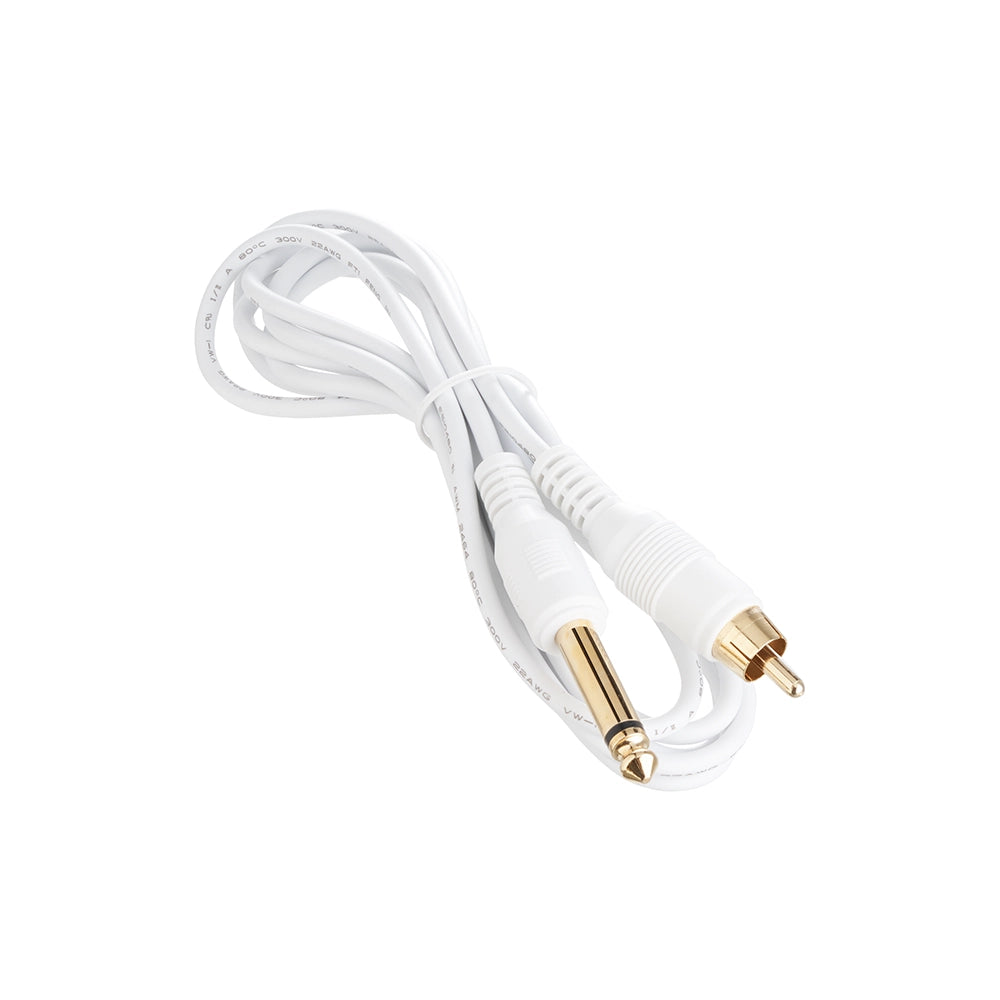 Darklab 6’ Straight RCA Cable — White - Microbeau InternationalDarklab 6’ Straight RCA Cable — White