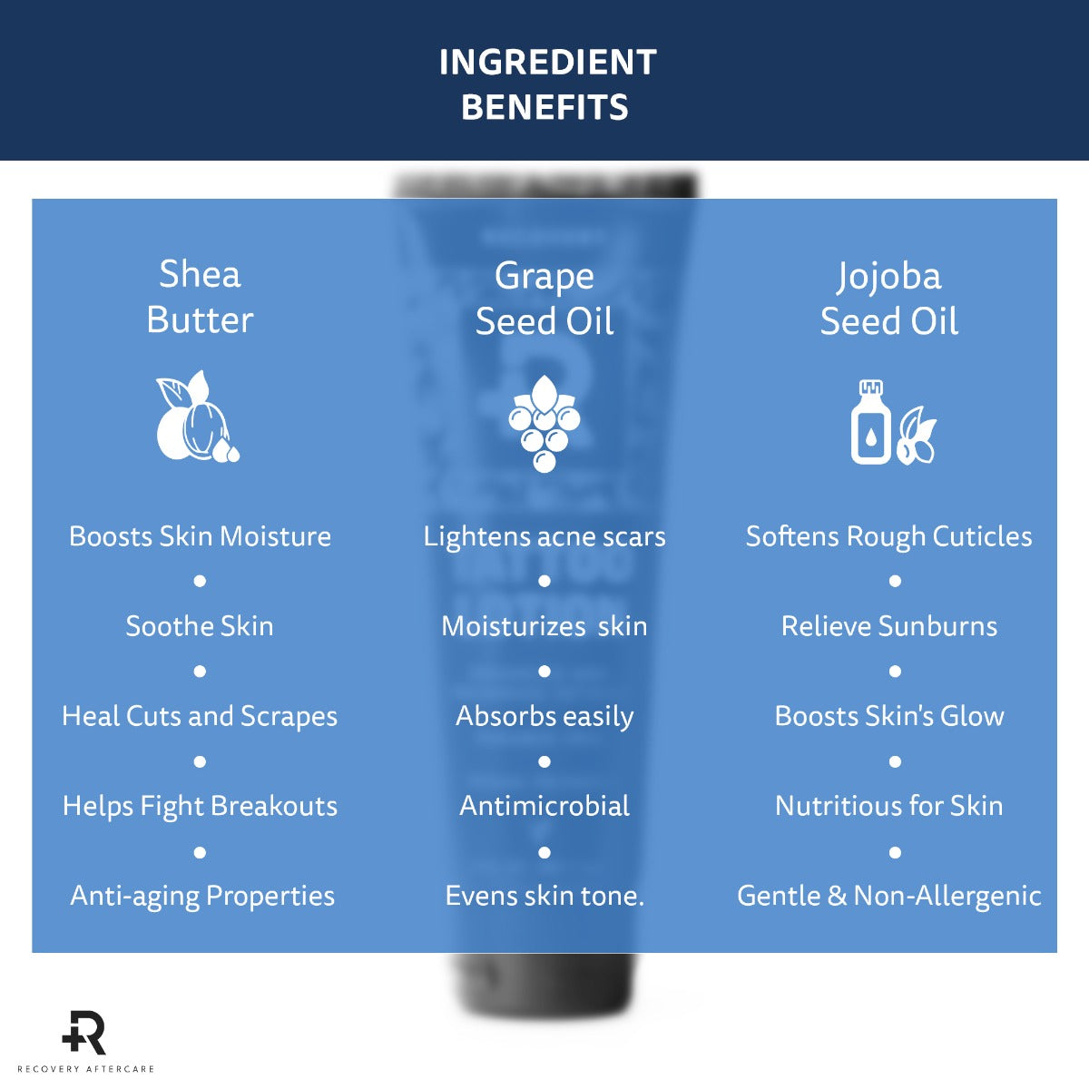 Recovery Tattoo Lotion — 3oz — Case of 24 - Microbeau InternationalRecovery Tattoo Lotion — 3oz — Case of 24
