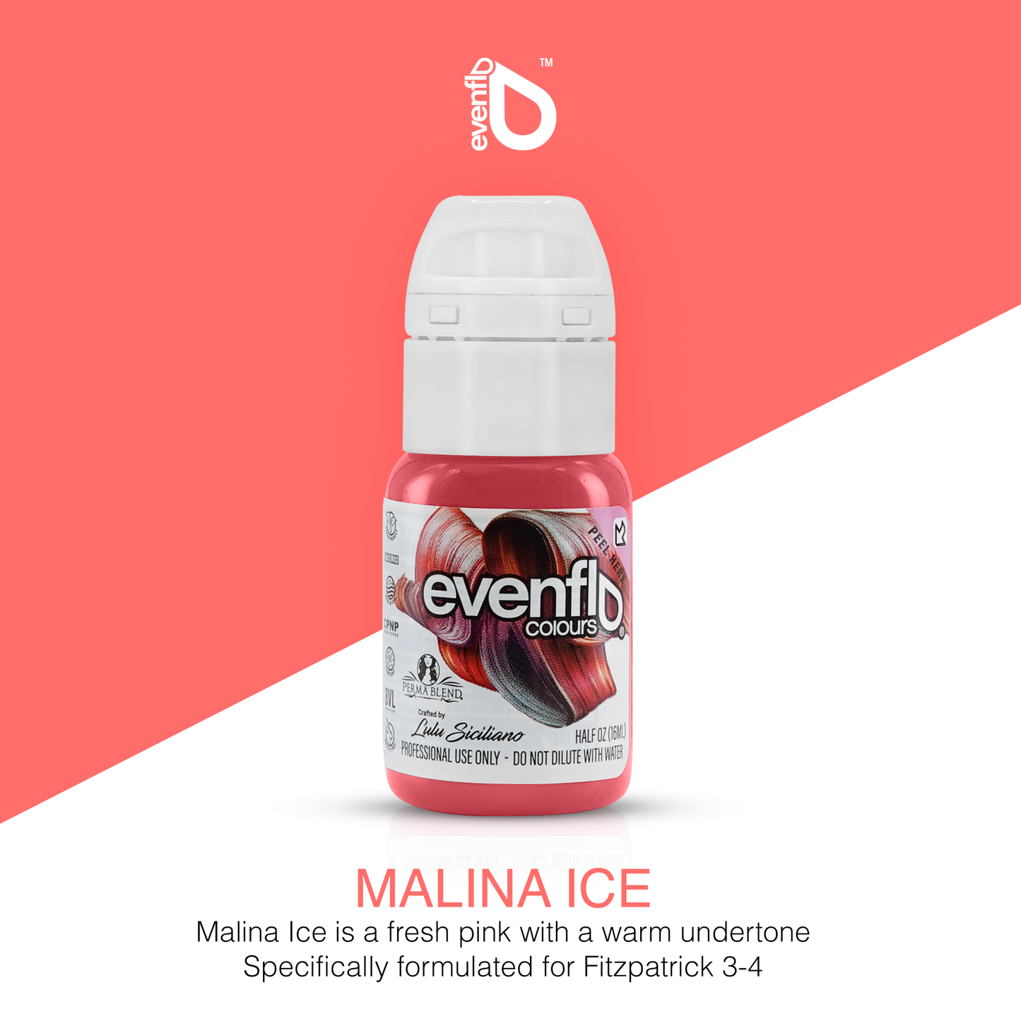 Malina Ice Evenflo Pigment - Microbeau International Malina Ice Evenflo Pigment