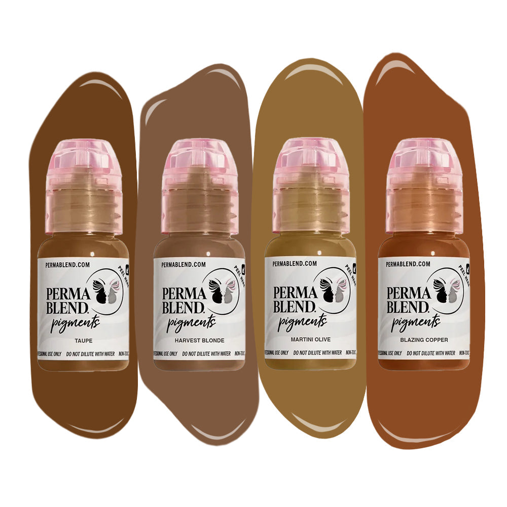 Light Eyebrow Mini Set – Perma Blend – 4 1/2oz Bottles - Microbeau International Light Eyebrow Mini Set – Perma Blend – 4 1/2oz Bottles