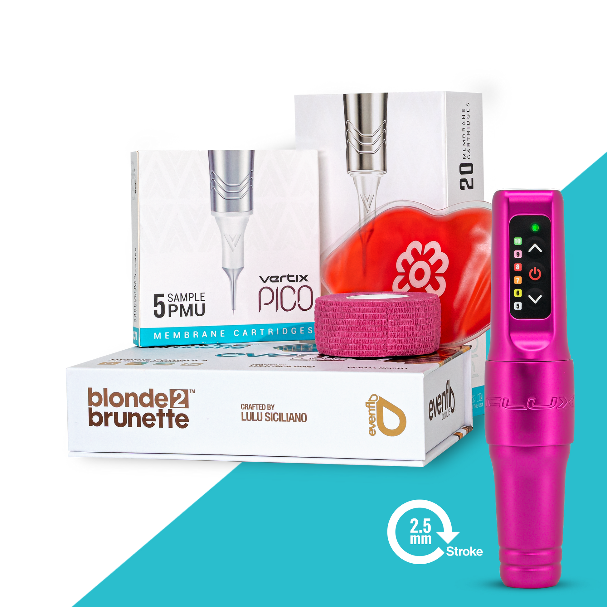 Flux Mini 2.5 mm stroke, Amor - Forever Artist Kit - Microbeau InternationalFlux Mini 2.5 mm stroke, Amor - Forever Artist Kit