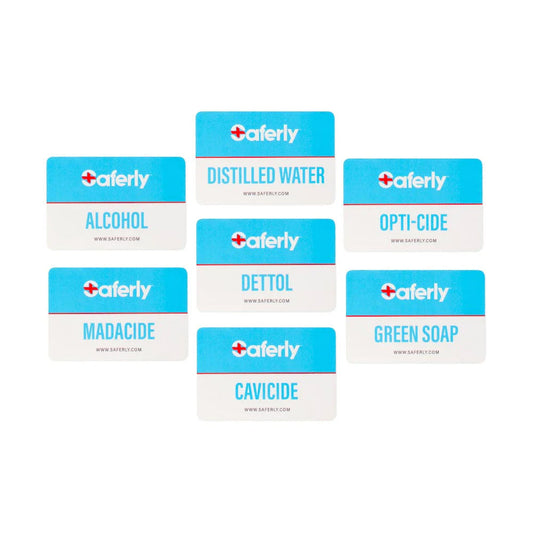 Saferly Bottle Labels — Pack of 5 — Pick Label - Microbeau International - Saferly Bottle Labels — Pack of 5 — Pick Label