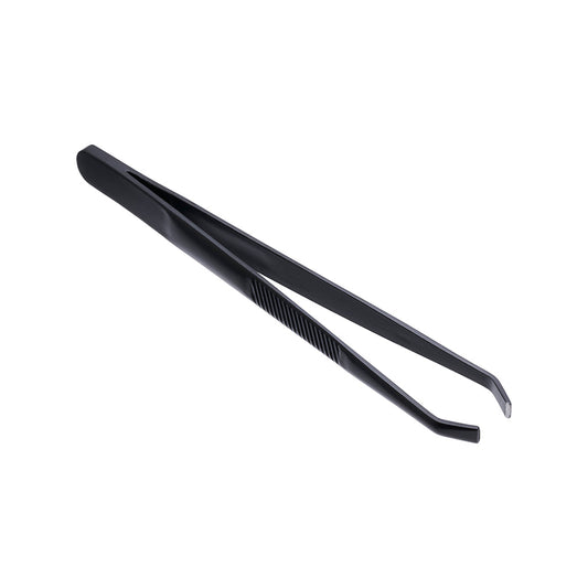 Saferly Anti-Static Black Slanted Tweezers - Microbeau International - Saferly Anti-Static Black Slanted Tweezers