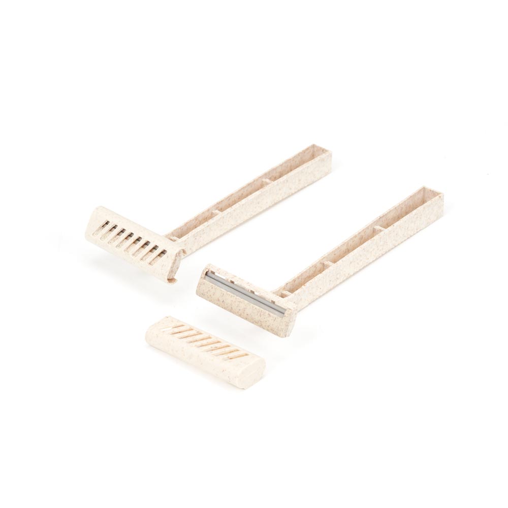 Saferly Stainless Steel Biodegradable Skin Prep Razors — Box of 100 - Microbeau International Saferly Stainless Steel Biodegradable Skin Prep Razors — Box of 100