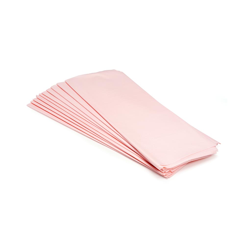 Saferly Pink Cloth Drape Sheets — 40" x 60" — Bag of 10 or Case of 100 - Microbeau International Saferly Pink Cloth Drape Sheets — 40" x 60" — Bag of 10 or Case of 100