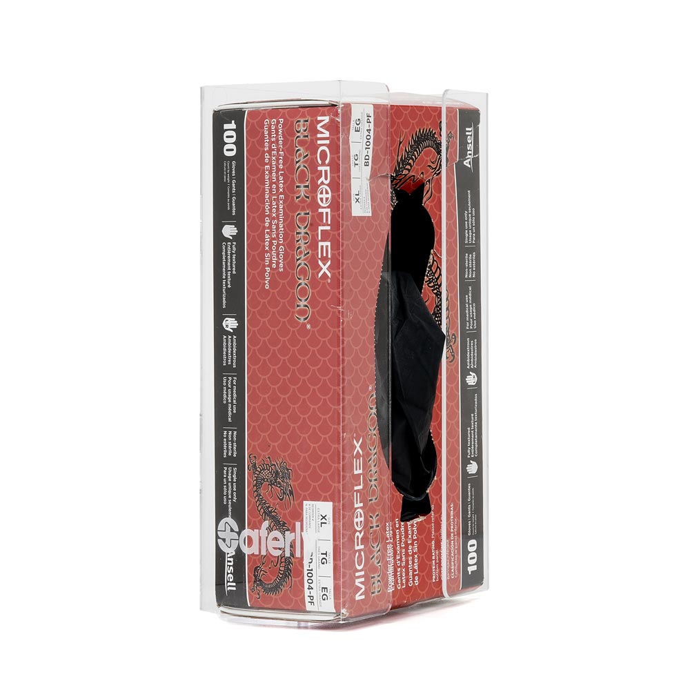 Saferly Acrylic Glove Box Holder + Dispenser - Microbeau InternationalSaferly Acrylic Glove Box Holder + Dispenser