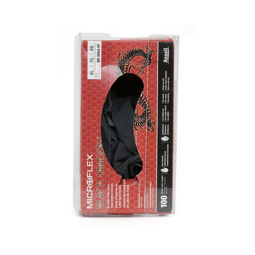 Saferly Acrylic Glove Box Holder + Dispenser - Microbeau International Saferly Acrylic Glove Box Holder + Dispenser
