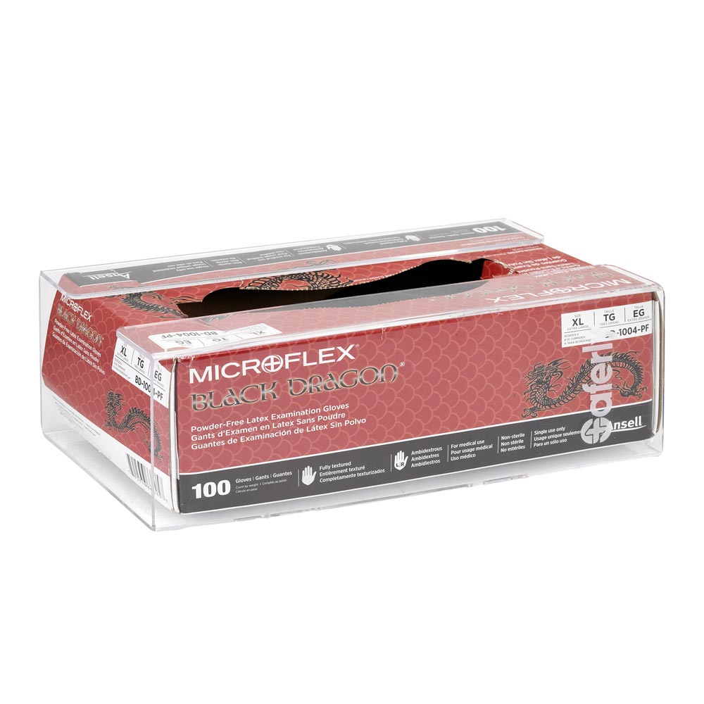 Saferly Acrylic Glove Box Holder + Dispenser - Microbeau InternationalSaferly Acrylic Glove Box Holder + Dispenser