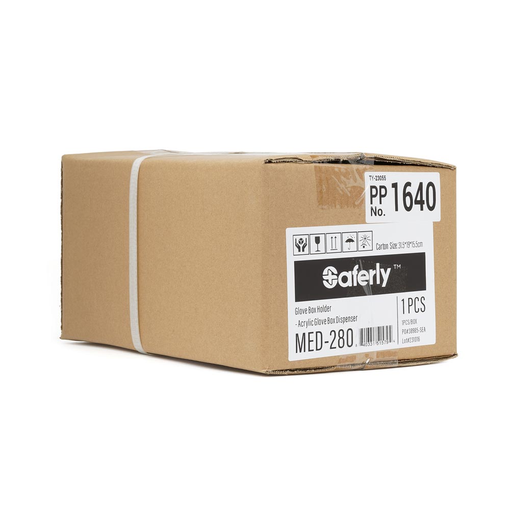 Saferly Acrylic Glove Box Holder + Dispenser - Microbeau InternationalSaferly Acrylic Glove Box Holder + Dispenser
