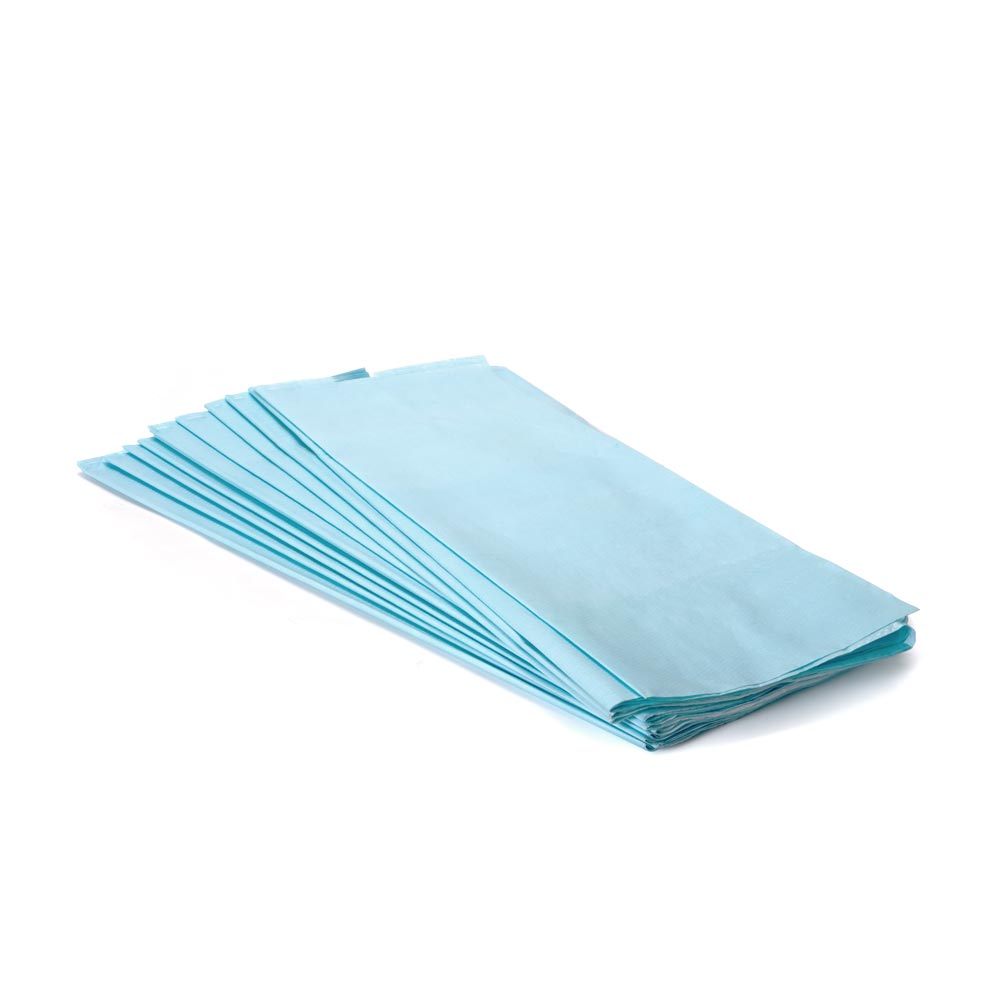 Saferly Blue Drape Cloth Sheets — 40" x 60" — Bag of 10 or Case of 100 - Microbeau International Saferly Blue Drape Cloth Sheets — 40" x 60" — Bag of 10 or Case of 100