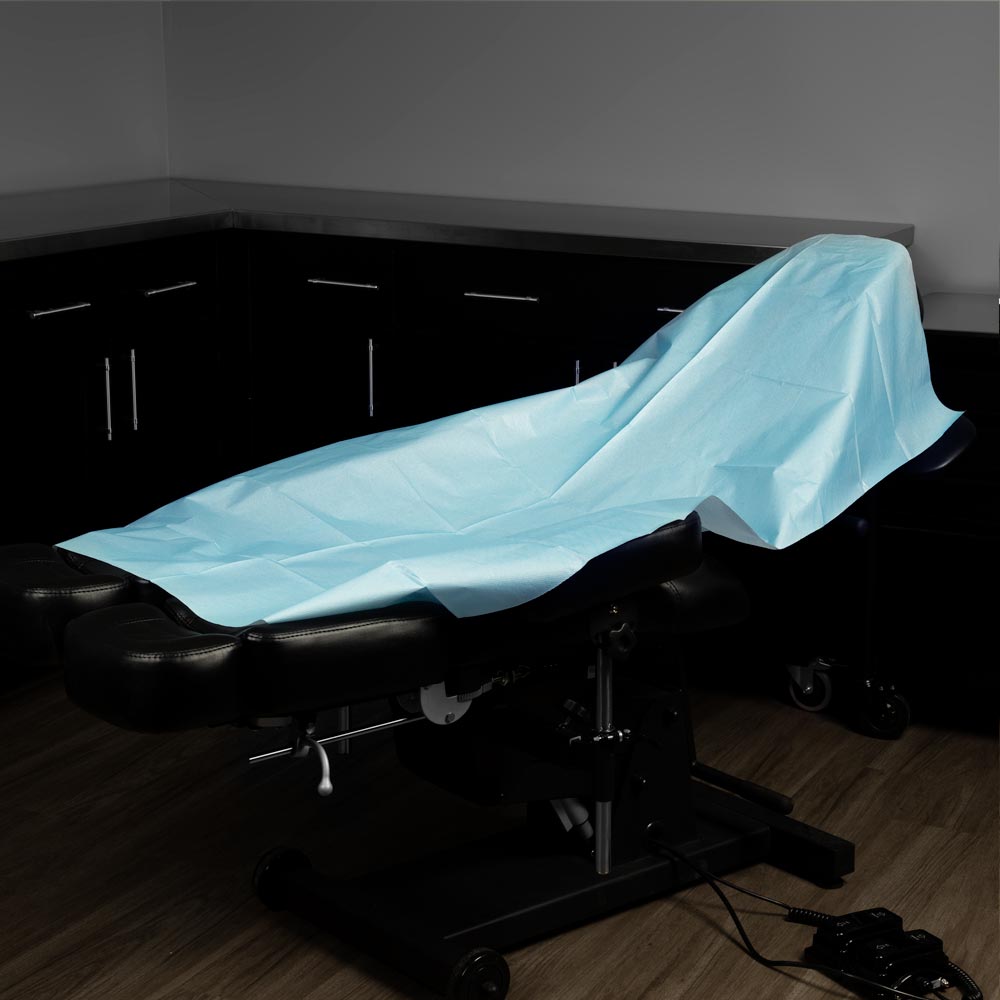 Saferly Blue Drape Cloth Sheets — 40" x 60" — Bag of 10 or Case of 100 - Microbeau InternationalSaferly Blue Drape Cloth Sheets — 40" x 60" — Bag of 10 or Case of 100