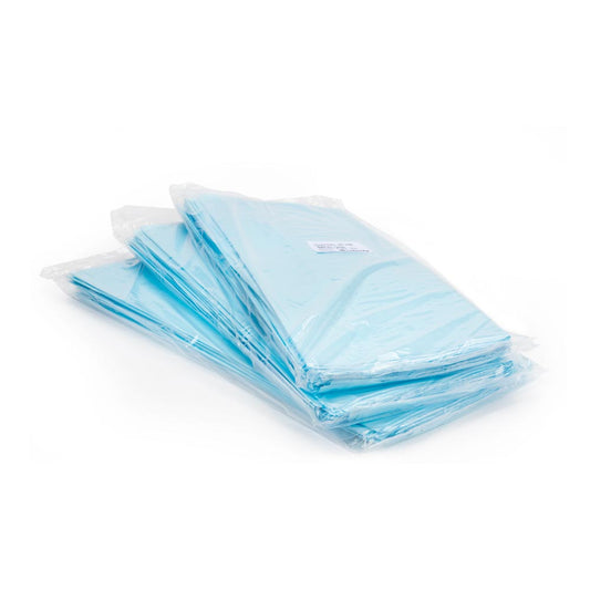 Saferly Blue Drape Cloth Sheets — 40" x 60" — Bag of 10 or Case of 100 - Microbeau International - Saferly Blue Drape Cloth Sheets — 40