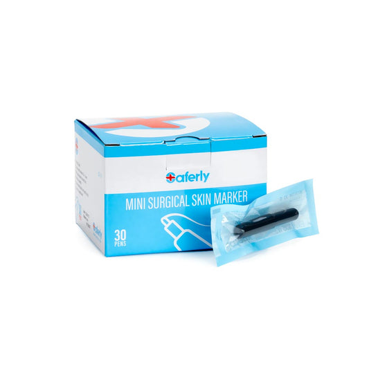 Saferly White Mini Surgical Skin Marker — Sterilized and Interchangeable - Microbeau International - Saferly White Mini Surgical Skin Marker — Sterilized and Interchangeable