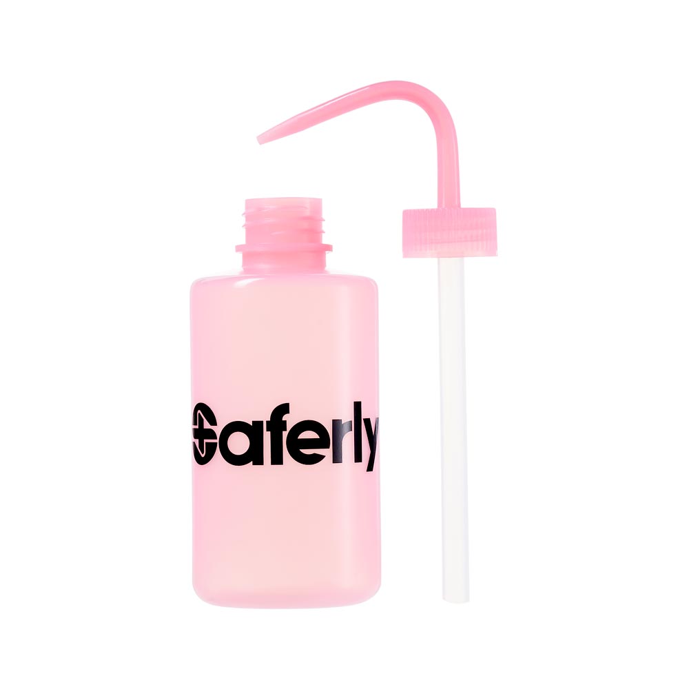 Saferly Squeeze Washer Bottle — Pick Color and Size - Microbeau International Saferly Squeeze Washer Bottle — Pick Color and Size