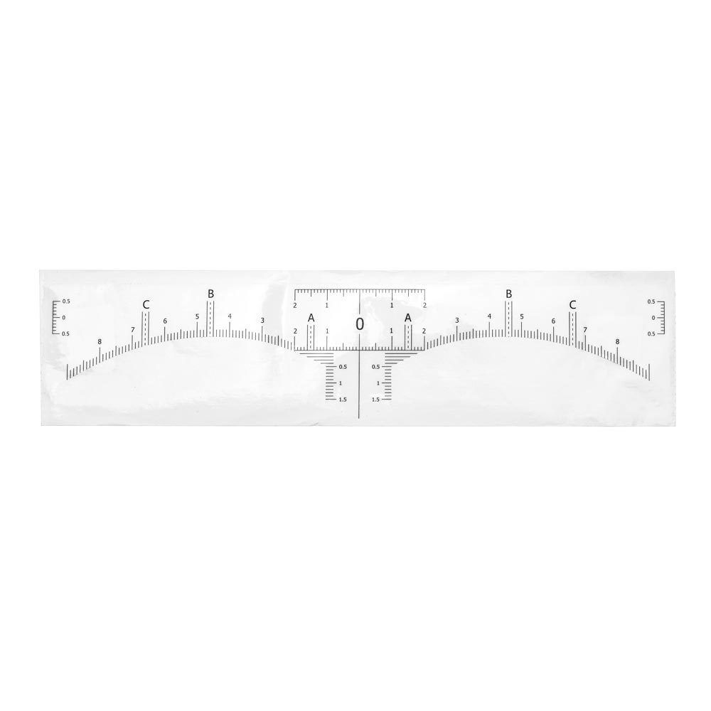 Saferly Disposable Eyebrow Ruler Stickers — Roll of 50 - Microbeau InternationalSaferly Disposable Eyebrow Ruler Stickers — Roll of 50