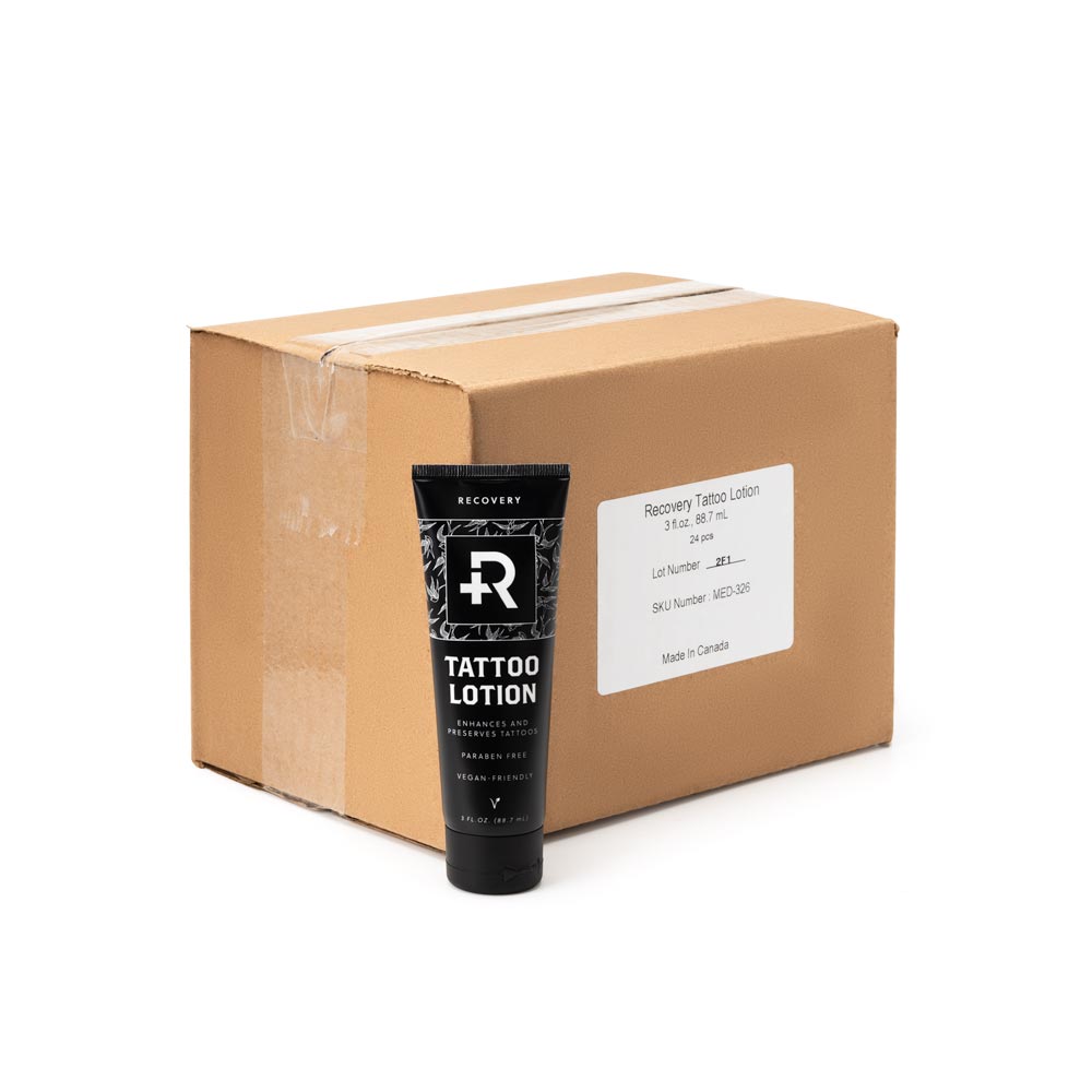 Recovery Tattoo Lotion — 3oz — Case of 24 - Microbeau International Recovery Tattoo Lotion — 3oz — Case of 24