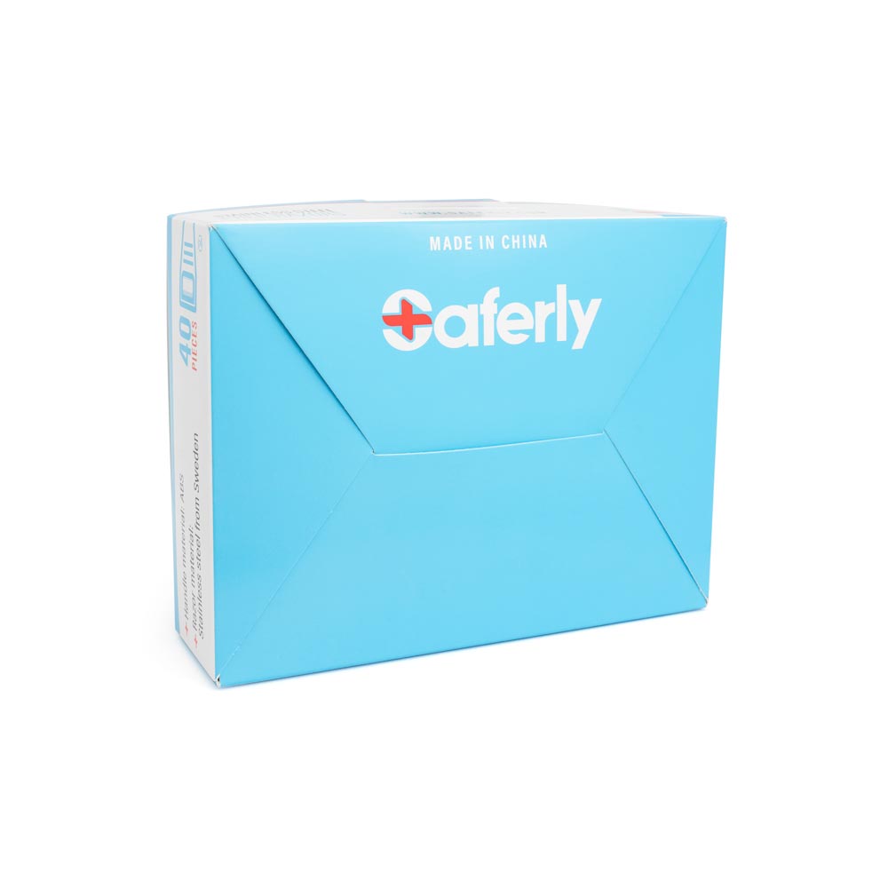 Saferly Stainless Steel Disposable Skin Prep Razors — Box of 40 - Microbeau InternationalSaferly Stainless Steel Disposable Skin Prep Razors — Box of 40