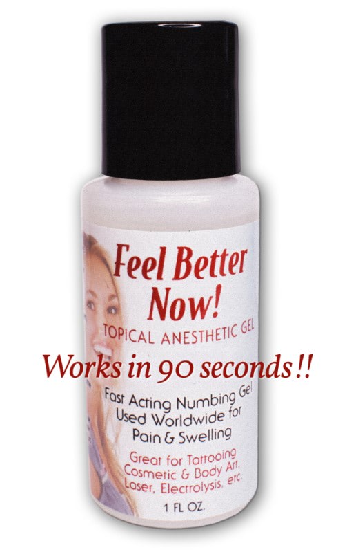Feel Better Now Topical Anesthetic Gel - 1oz Bottle - Microbeau InternationalFeel Better Now Topical Anesthetic Gel - 1oz Bottle