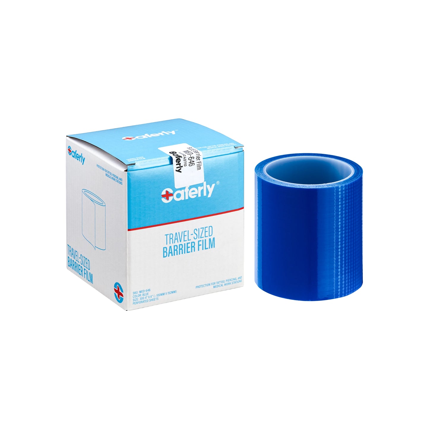 Saferly Blue Travel-Sized Barrier Film — 4” x 6” Sheets — Roll of 300 Sheets Saferly Blue Travel-Sized Barrier Film — 4” x 6” Sheets — Roll of 300 Sheets