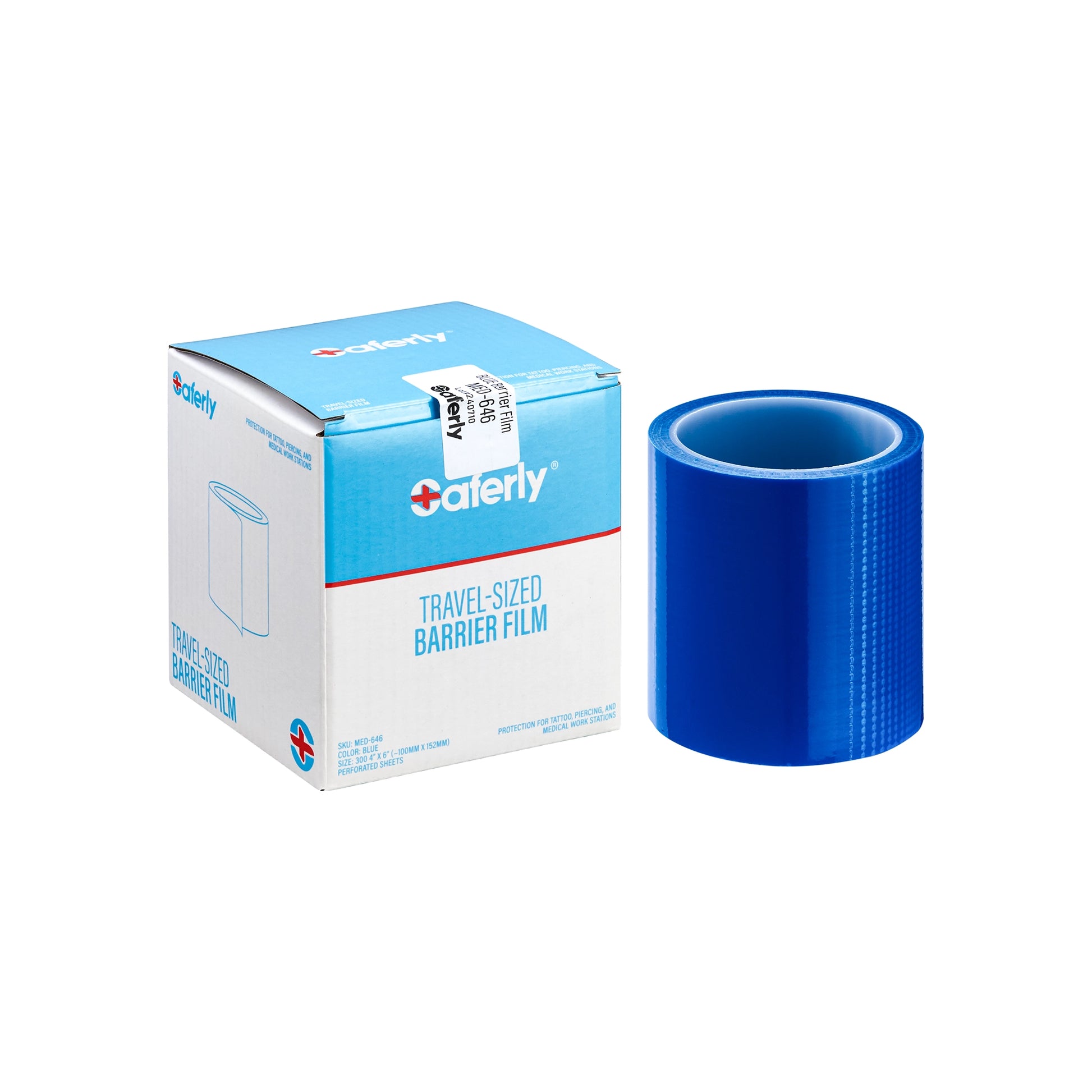 Saferly Blue Travel-Sized Barrier Film — 4” x 6” Sheets — Roll of 300 SheetsSaferly Blue Travel-Sized Barrier Film — 4” x 6” Sheets — Roll of 300 Sheets