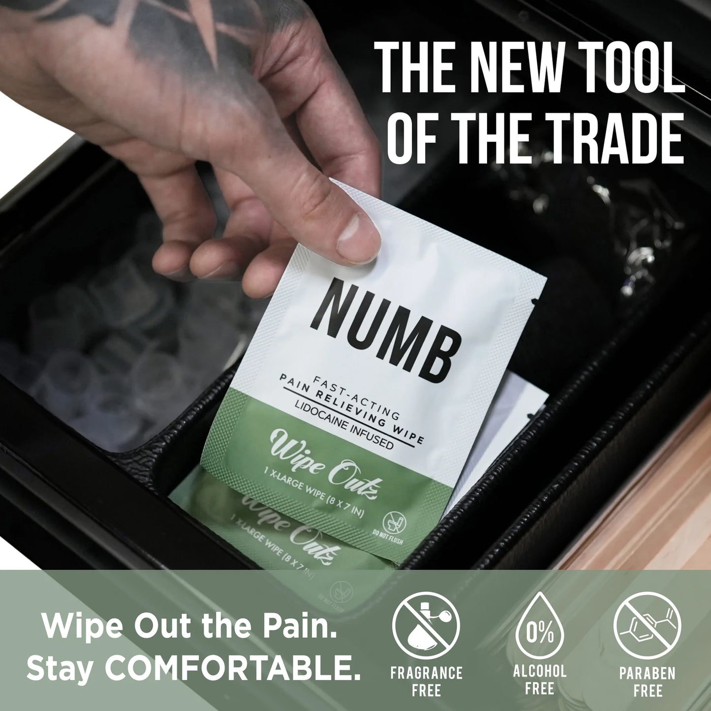 Wipe Outz™ Numbing Tattoo Wipes — Lidocaine Infused - Microbeau International Wipe Outz™ Numbing Tattoo Wipes — Lidocaine Infused