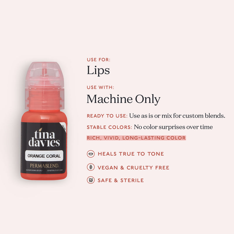 Orange Coral - Tina Davies Lust Lip - Perma Blend Orange Coral - Tina Davies Lust Lip