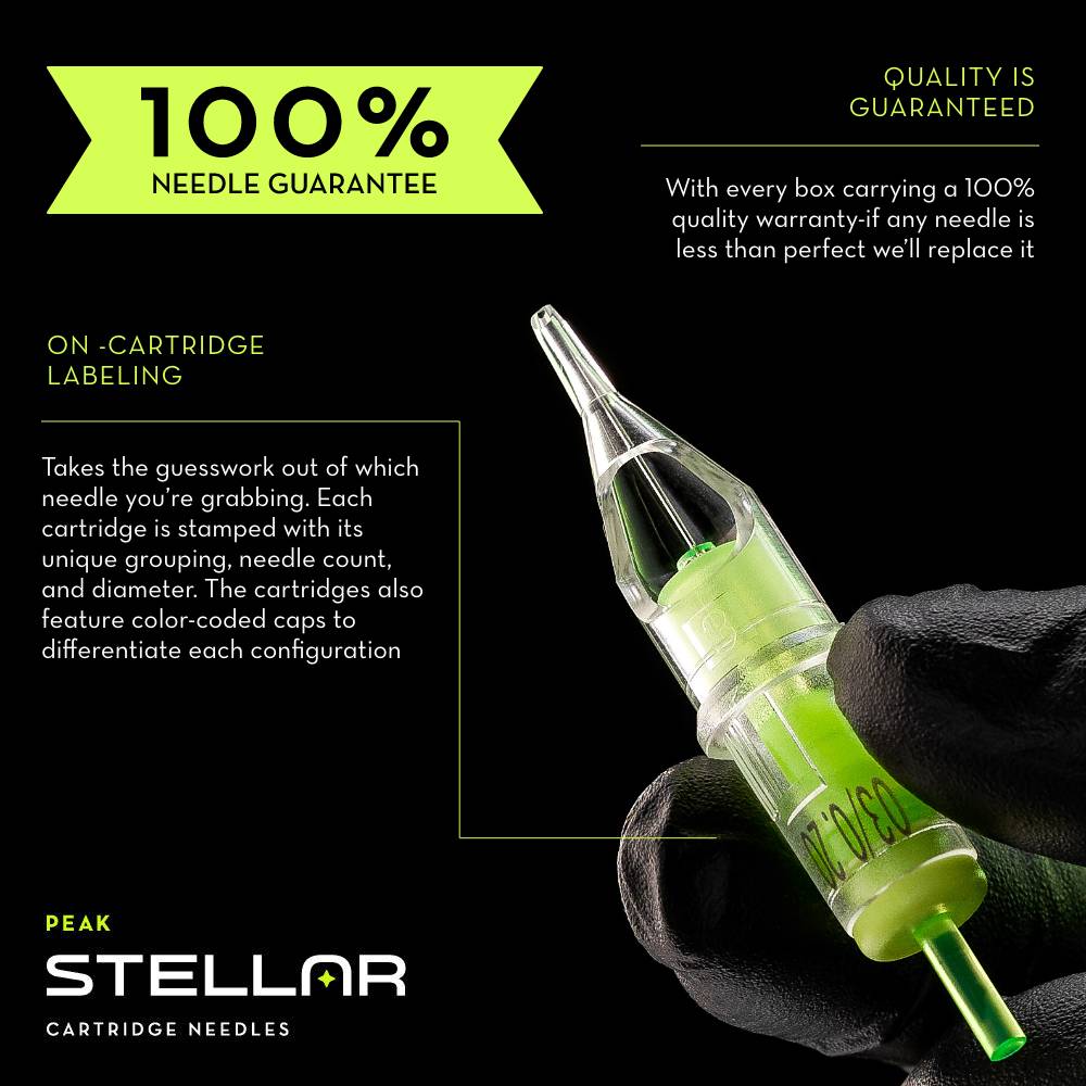  Peak Stellar Needle Cartridges — Box of 20