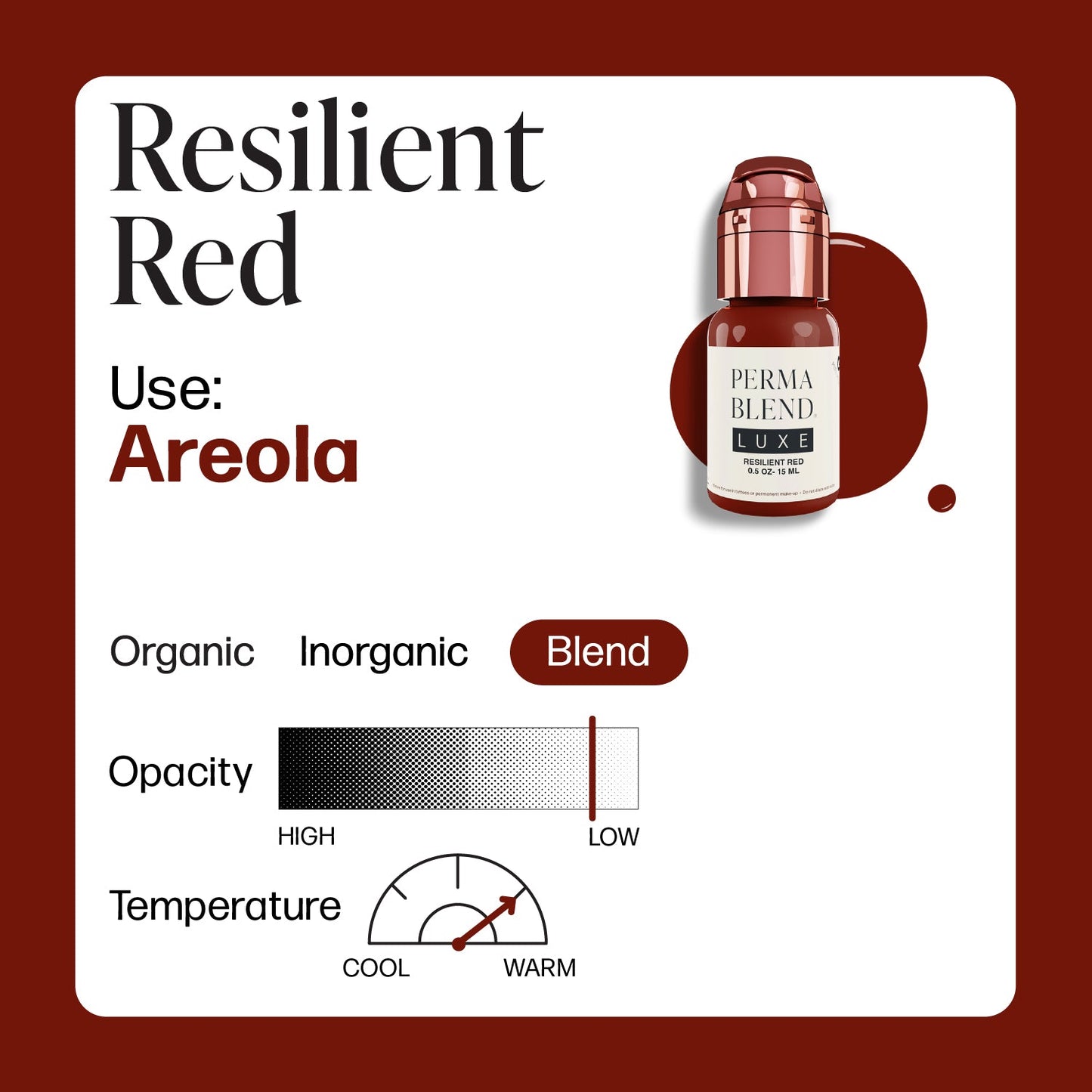 LUXE Resilient Red - Vicky Martin Unstoppable Areola - Perma Blend LUXE Resilient Red - Vicky Martin Unstoppable Areola