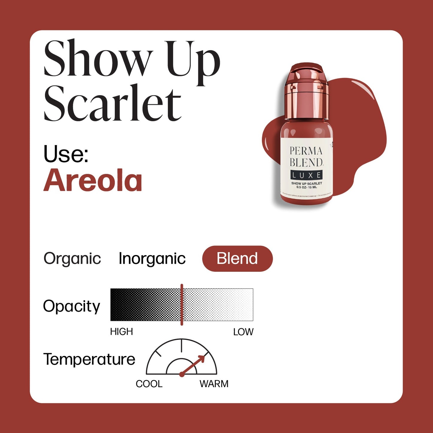 LUXE Show Up Scarlet - Vicky Martin Unstoppable Areola - Perma Blend LUXE Show Up Scarlet - Vicky Martin Unstoppable Areola