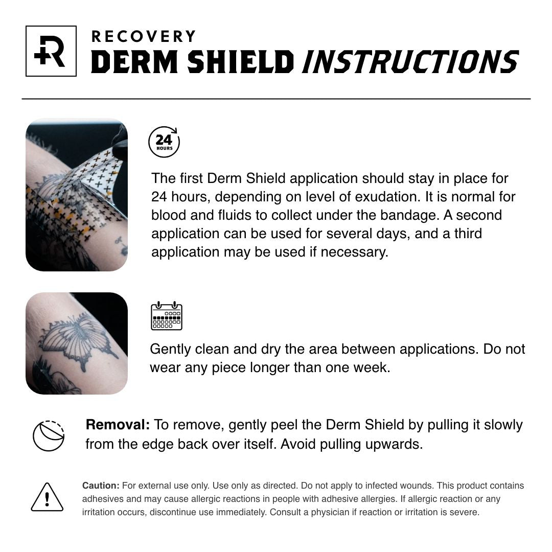 Recovery Derm Shield Bangers - Ultimate Tattoo SupplyRecovery Derm Shield Bangers