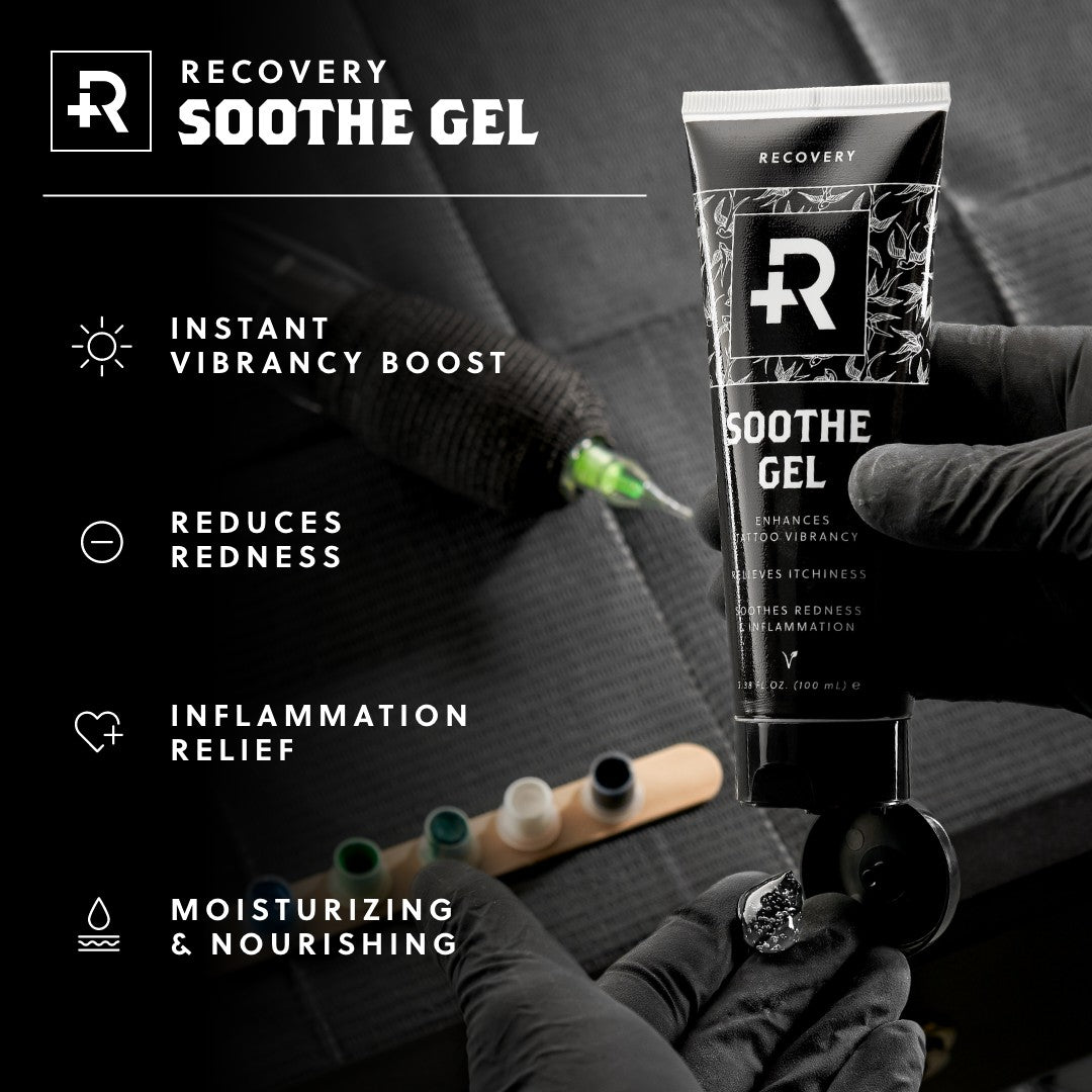 Recovery Soothe Gel — 100ml Bottle Or Case of 20 - Ultimate Tattoo Supply Recovery Soothe Gel