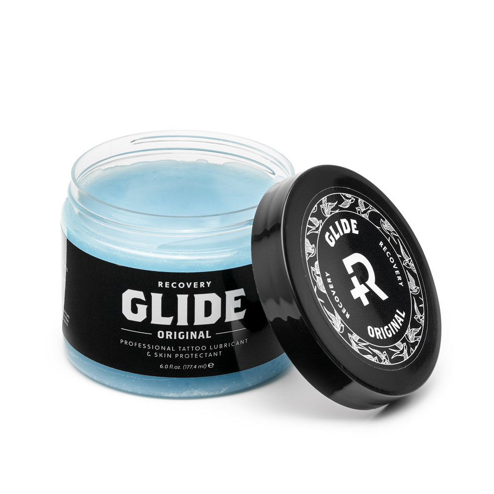 Recovery Tattoo Glide — 6 fl oz Jars - Painful Pleasures Recovery Tattoo Glide — Single or Case of 12