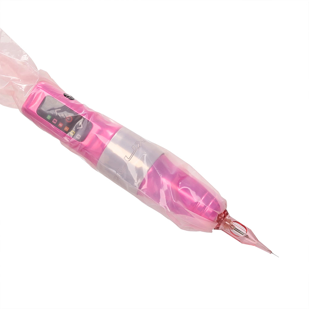 Saferly 32" Clip Cord Sleeves + Machine Bags — Pink — Box of 200 Saferly 32" Clip Cord Sleeves + Machine Bags — Pink — Box of 200