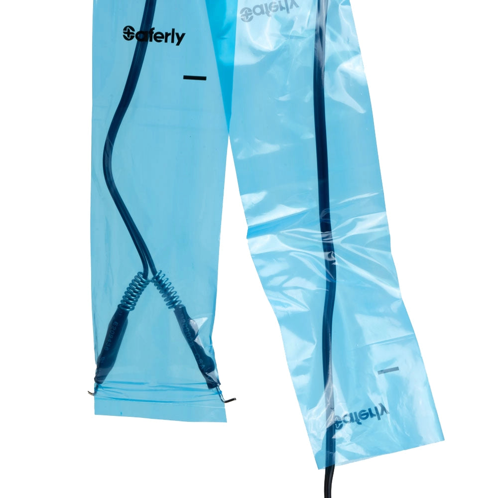 Saferly 20" Clip Cord Sleeves + Machine Bags Saferly 20" Clip Cord Sleeves + Machine Bags — Blue — Box of 200