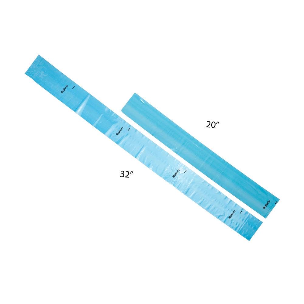 Saferly 20" Clip Cord Sleeves + Machine Bags Saferly 20" Clip Cord Sleeves + Machine Bags — Blue — Box of 200