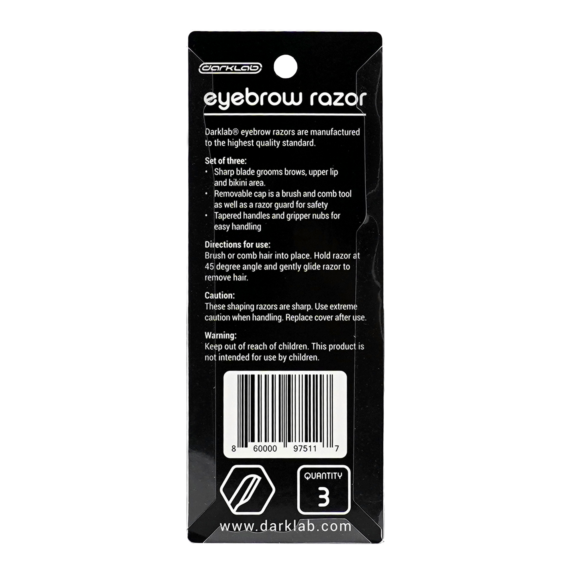 Eb Eyebrow Razor Eyebrow Razor (3 pack) | Microbeau International