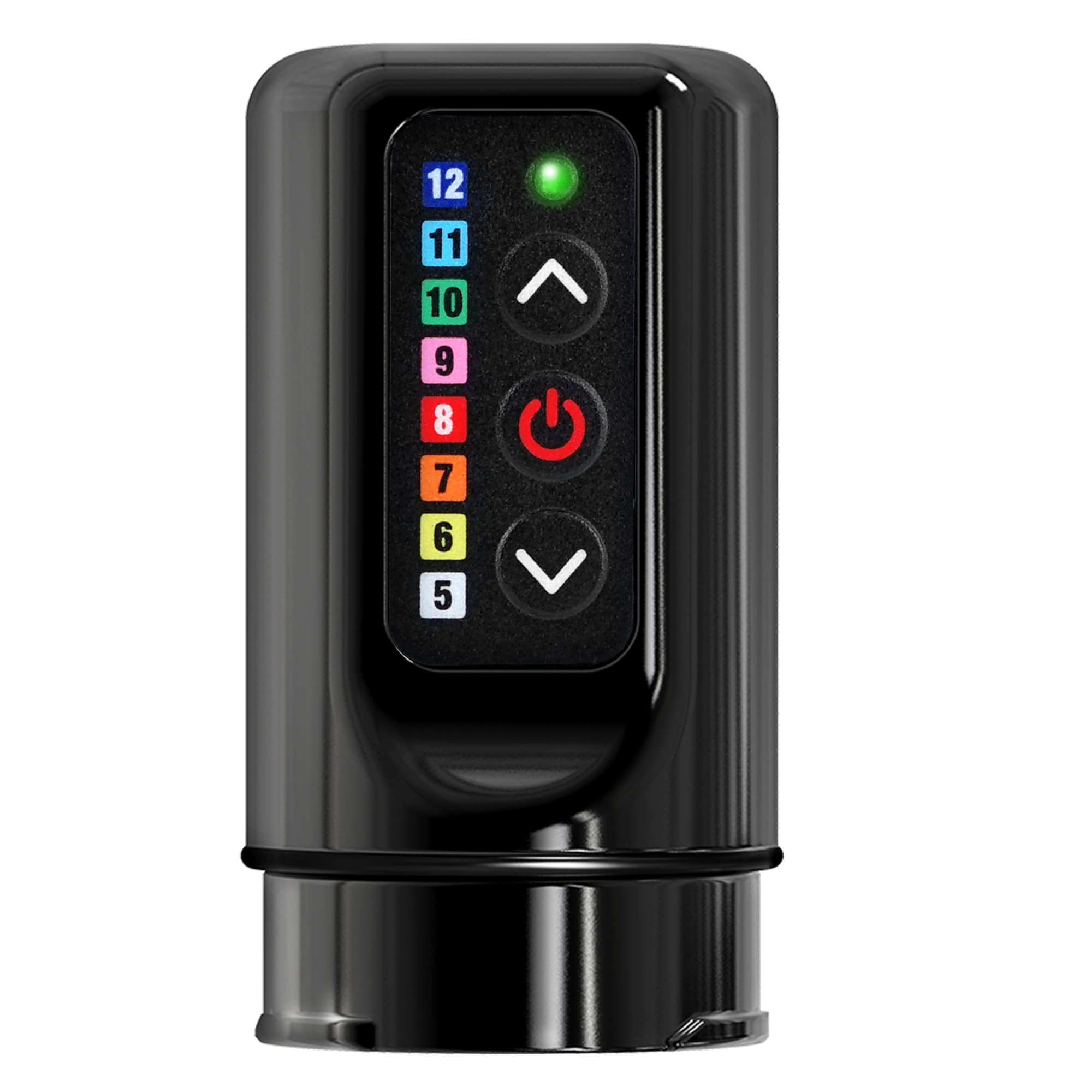 Powerbolt, the battery pack for the Spektra Flux wireless tattoo machine. This one is in all-black.
