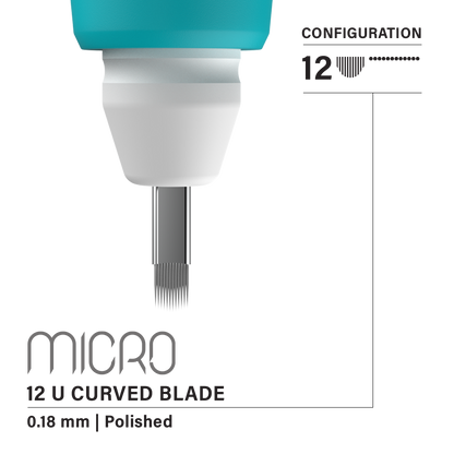 Vertix Micro Microblade - U Curved Blade - Pack of 10 MicrobladesVertix Micro Microblade - U Curved Blade - Pack of 10 Microblades