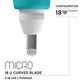  Vertix Micro Microblade - U Curved Blade - Pack of 10 Microblades