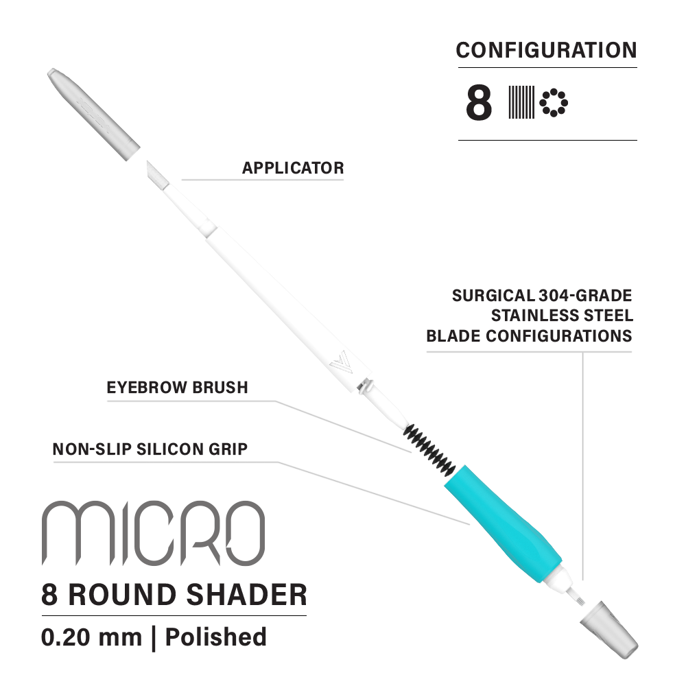 Vertix Micro Microblade - Round Shader Blade - Pack of 10 Microblades
