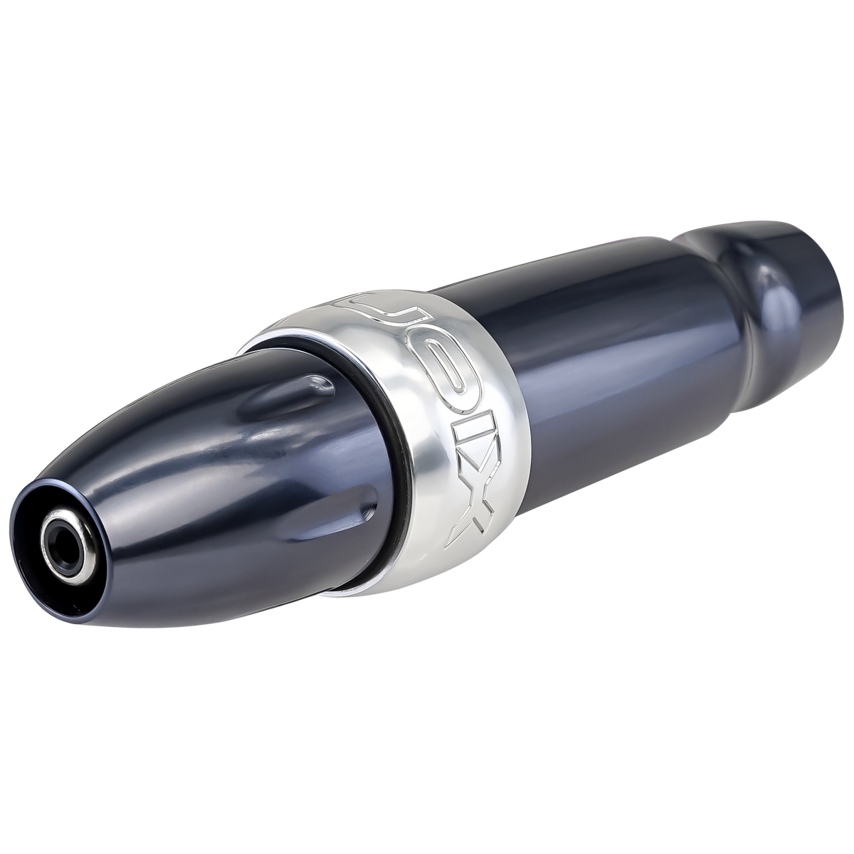 Xion S PMU machine in gunmetal color, view from the RCA jack Xion S Gunmetal Elite Set