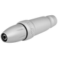 Xion S, one of the most versatile machines in the PMU industry, which allows you to easily change the give and the stroke length, shown in frost anodized alluminum, view of RCA plug Spektra Xion S Frost